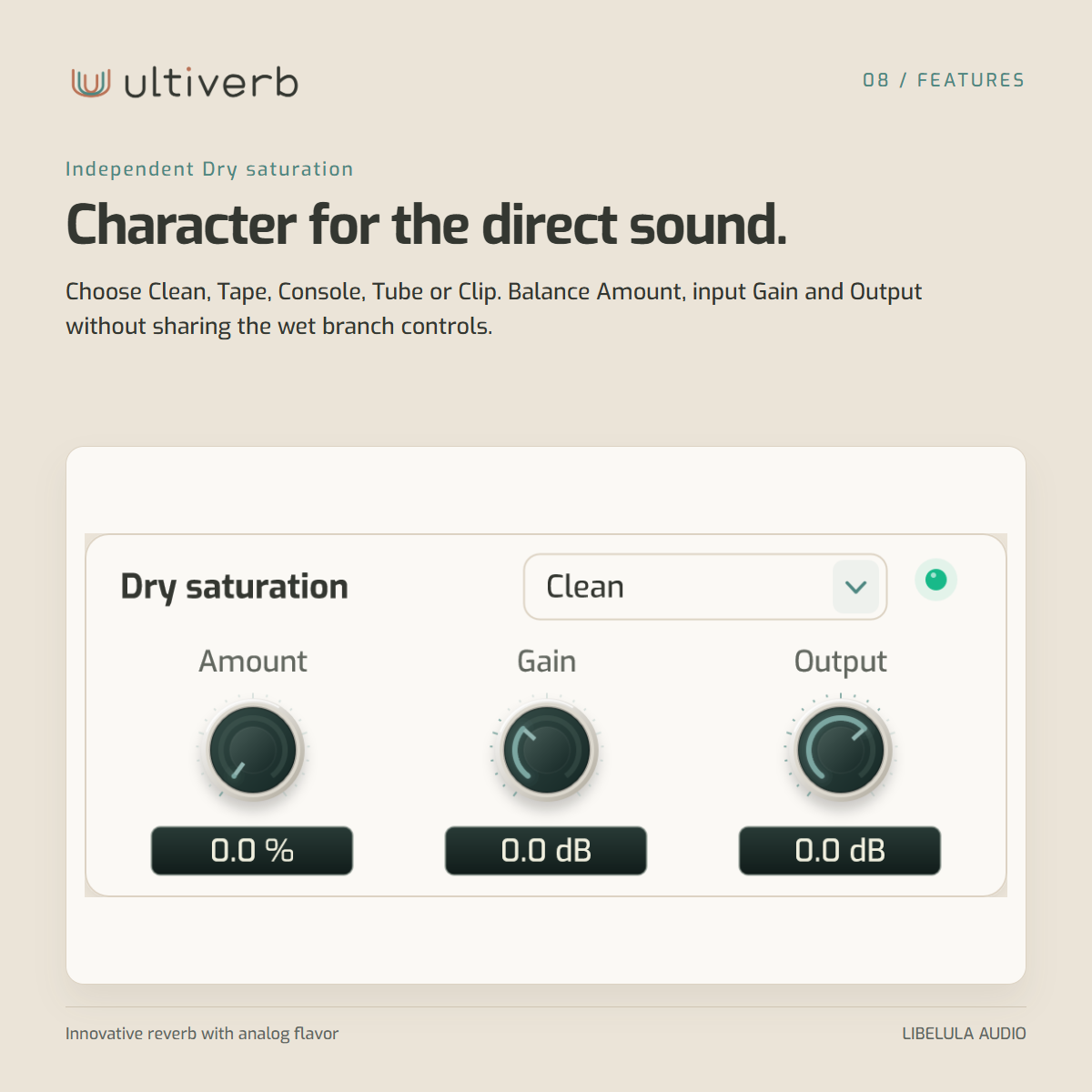 Character for the direct sound.