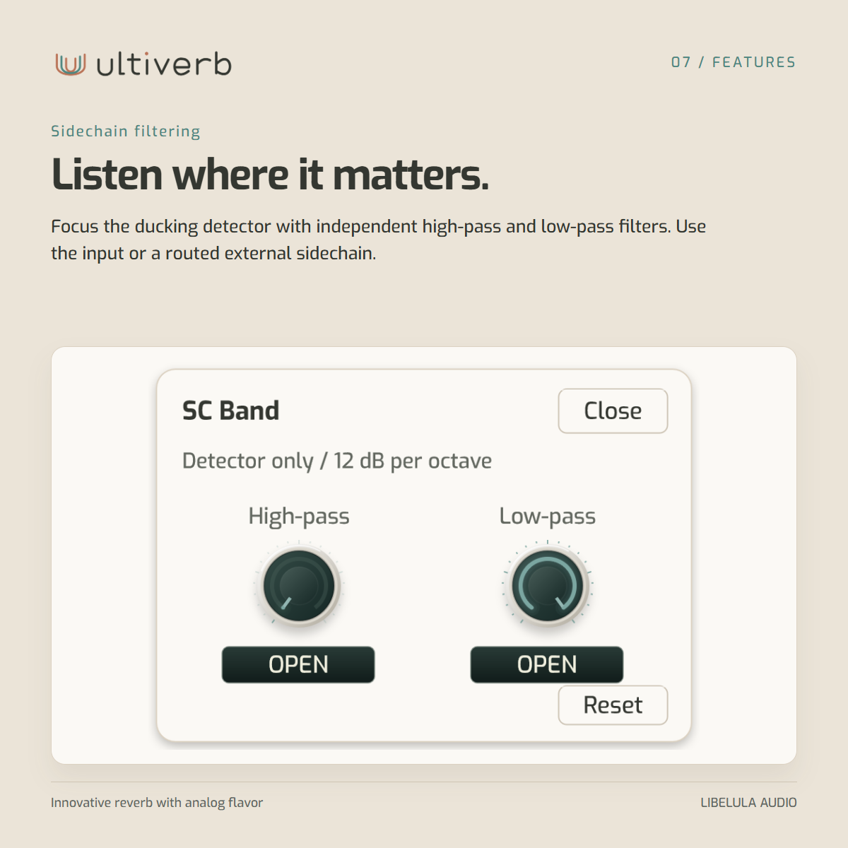 Listen where it matters.